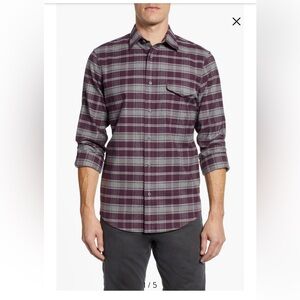 Nordstrom stretch flannel shirt regular fit